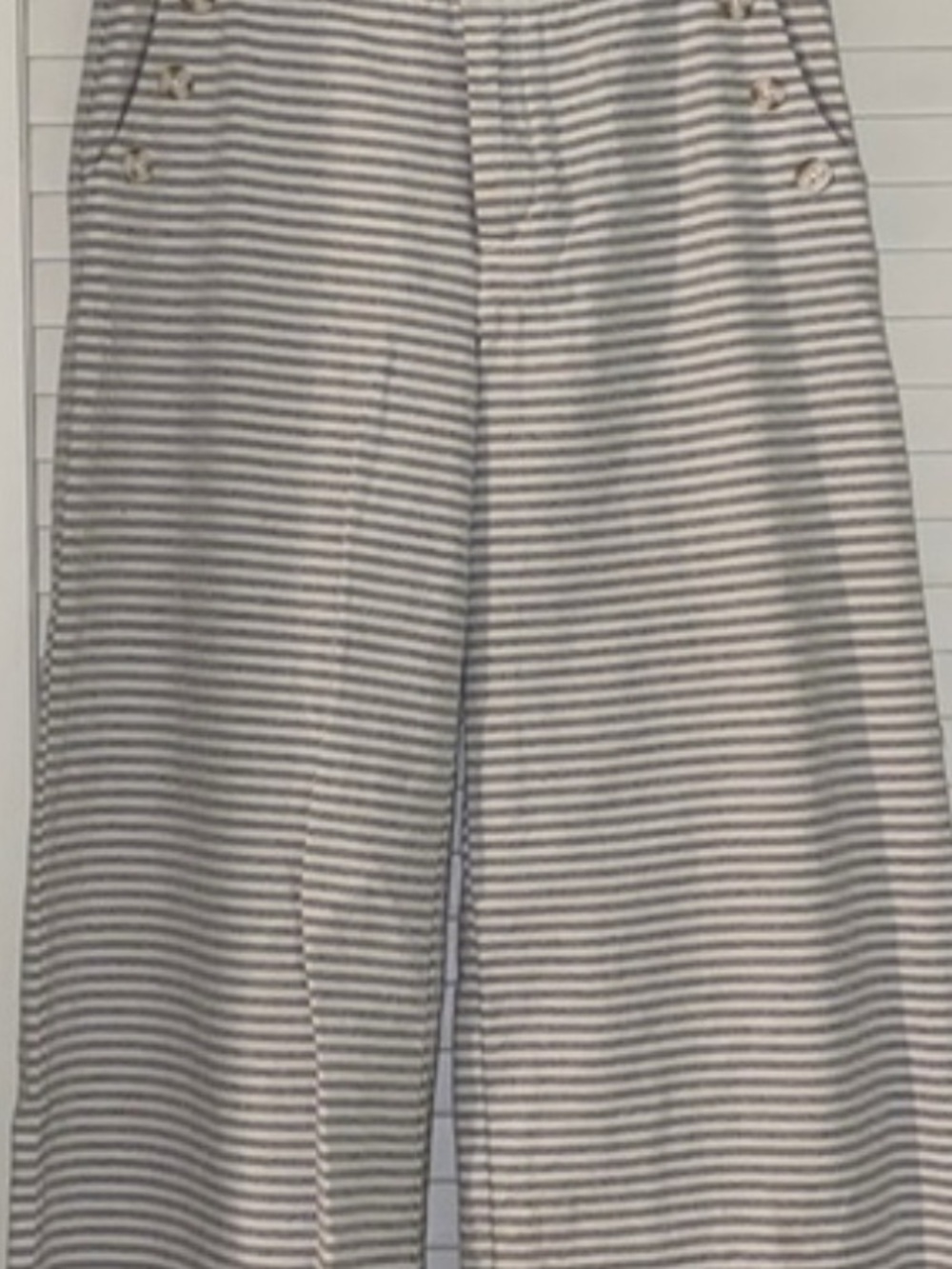 Merona Wide-Leg Striped Sailor Pants in Light Blue and White